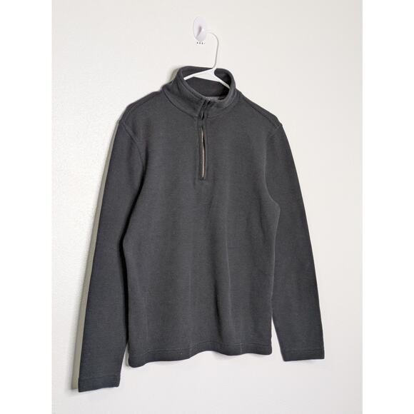 Banana Republic Men’s Sweater 1/4 Zip Polyester Blend Gray Size Medium - Picture 2 of 8